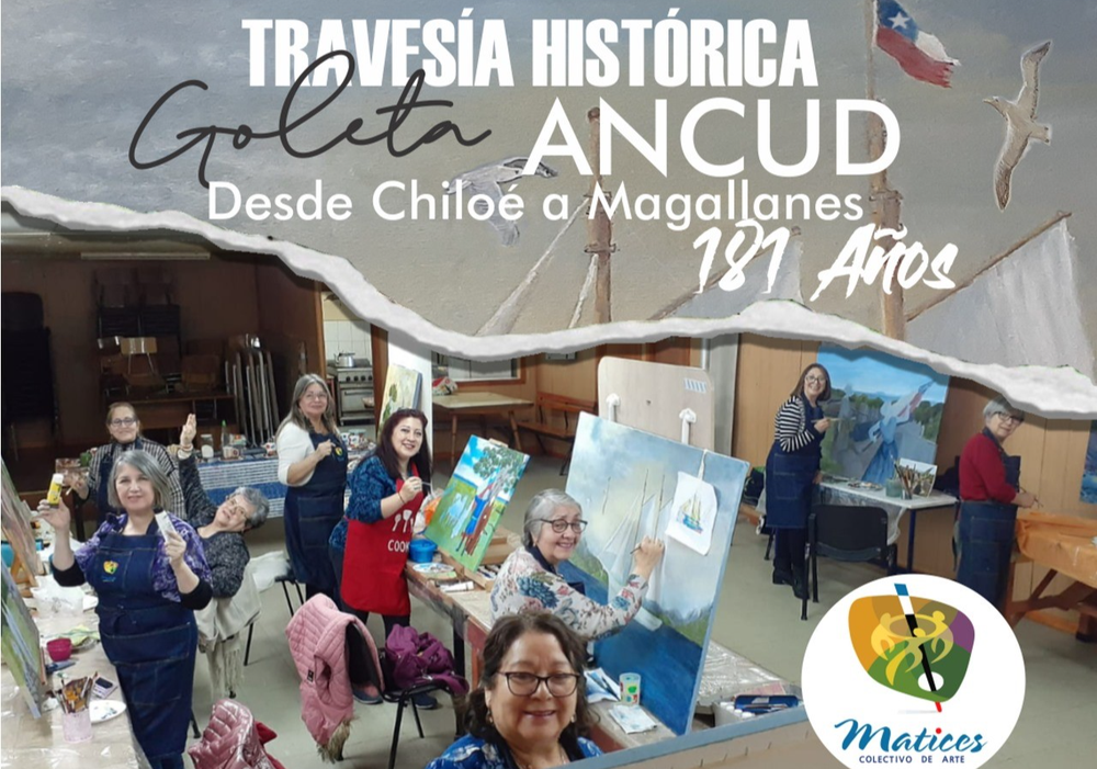 Afiche del evento "Travesía Histórica Goleta Ancud desde Chiloé a Magallanes 181 años"