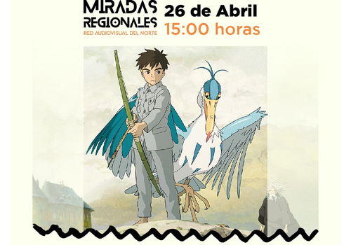 Afiche del evento "Miradas Regionales: Exhibición "El Niño y la Garza" en La Serena"