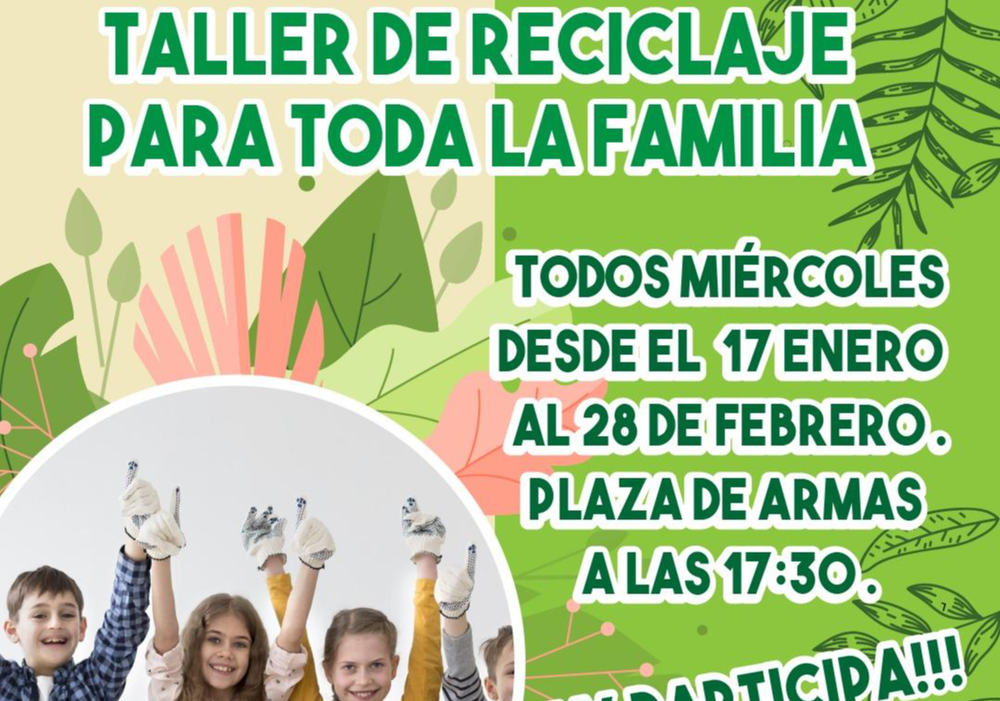 Afiche del evento "Taller de Reciclaje Biblioteca Pública de Graneros"