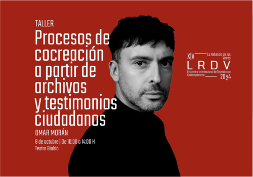 Afiche del evento "Procesos de cocreación a partir de archivos y testimonios ciudadanos"