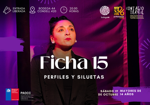 Afiche del evento "26 años Perfiles y Siluetas: Ficha 15"