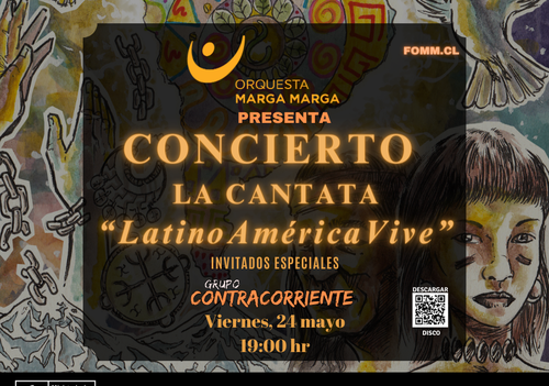 Afiche del evento "Cantata Latinoamérica Vive"