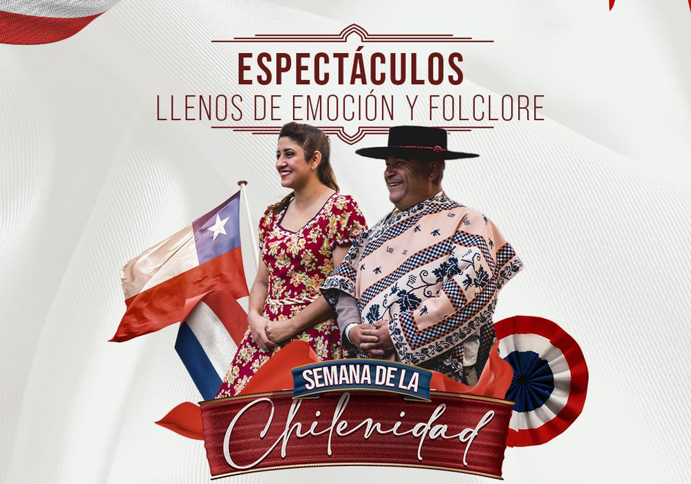 Afiche del evento "Fonda Semana de la Chilenidad en el Parque Padre Hurtado"