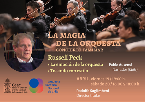 Afiche del evento "Concierto familiar: La magia de la orquesta"