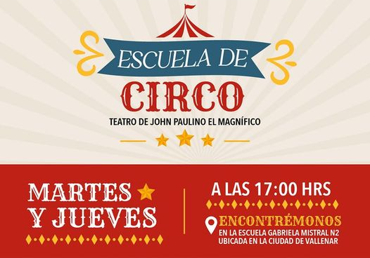 Afiche del evento "Escuela de Circo Gratuita"