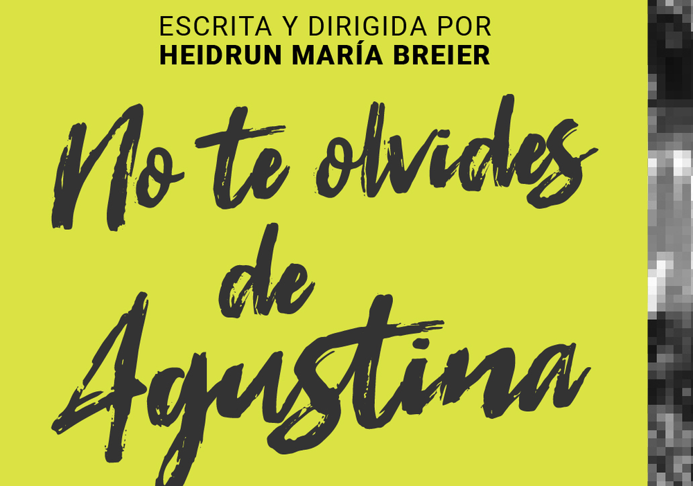 Afiche del evento "No te olvides de Agustina"