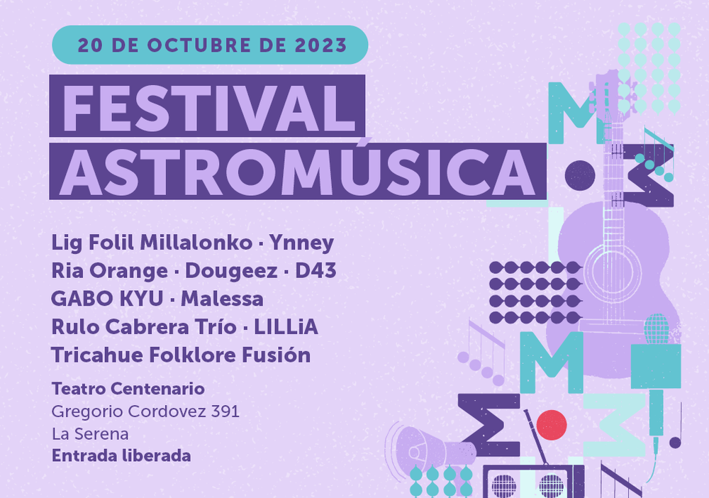 Afiche del evento "Festival Astromúsica 2023"