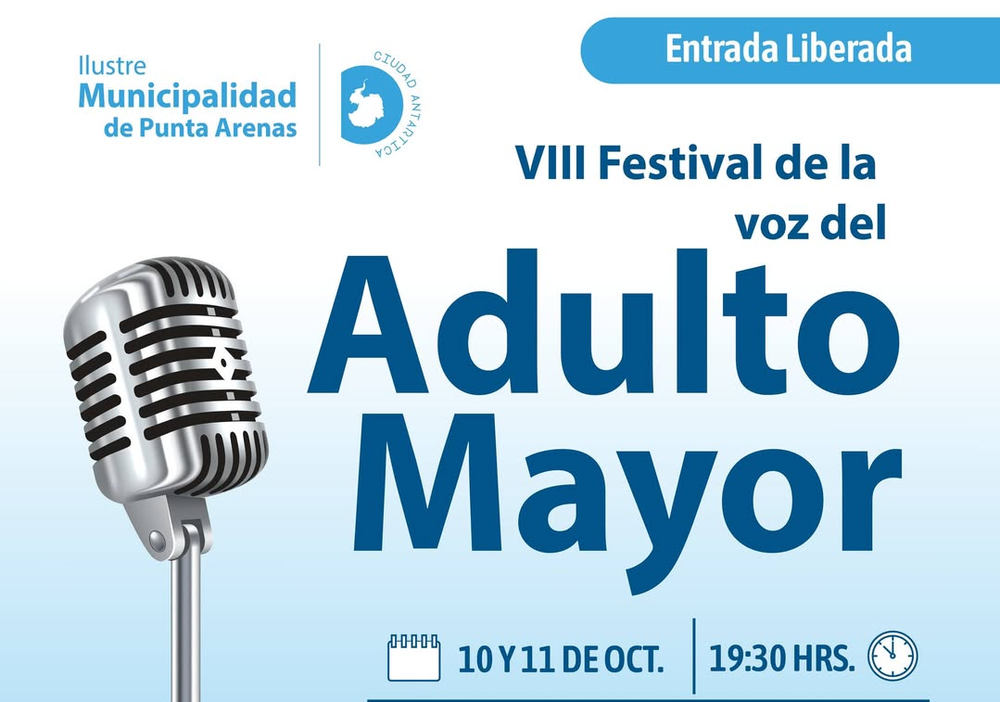 Afiche del evento "Festival de la Voz del Adulto Mayor"