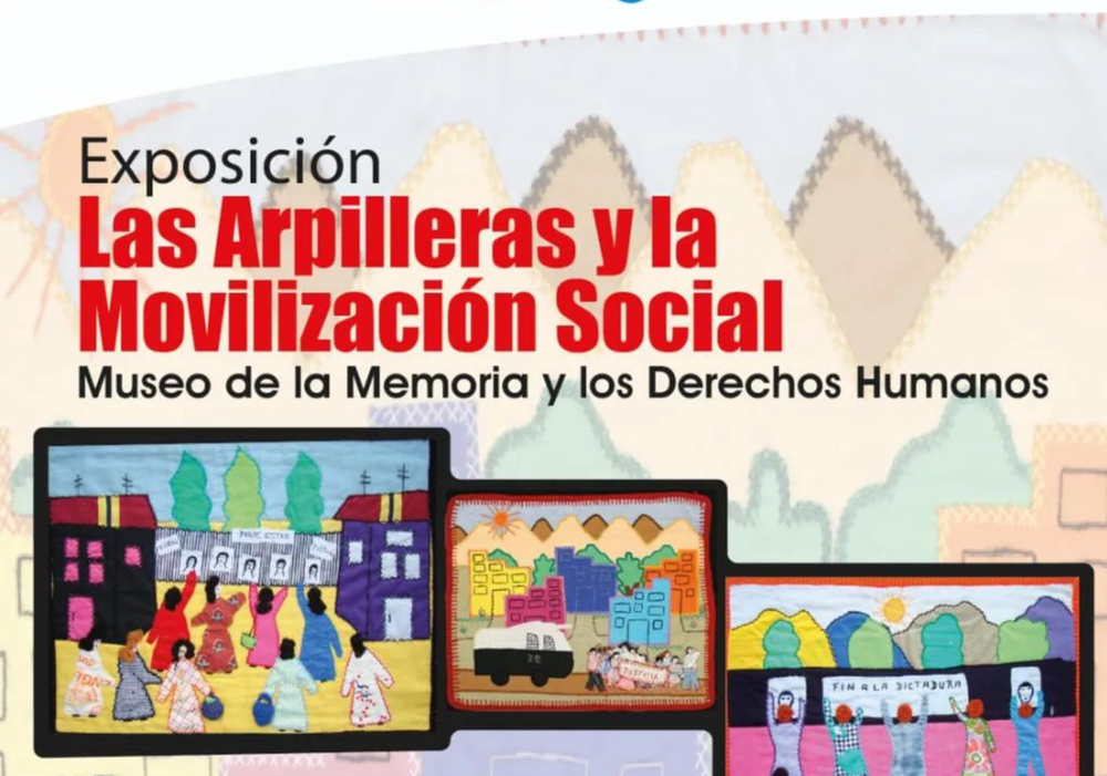 Afiche del evento "Las Arpilleras y la Movilización Social"