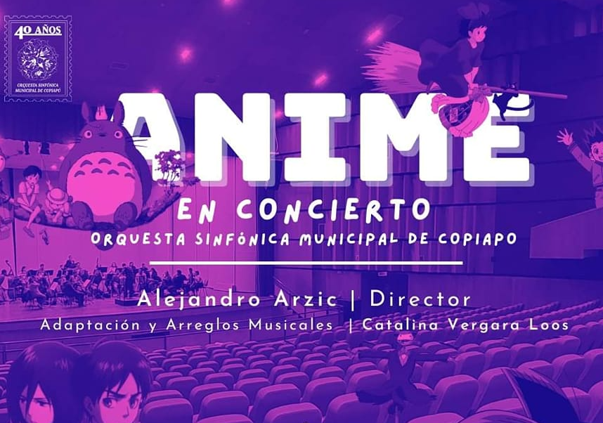 Afiche del evento "Animé en concierto - Orquesta Sinfónica de Copiapó"