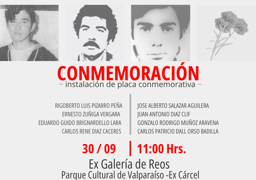 Afiche del evento "Conmemoración e instalación de placa conmemorativa"