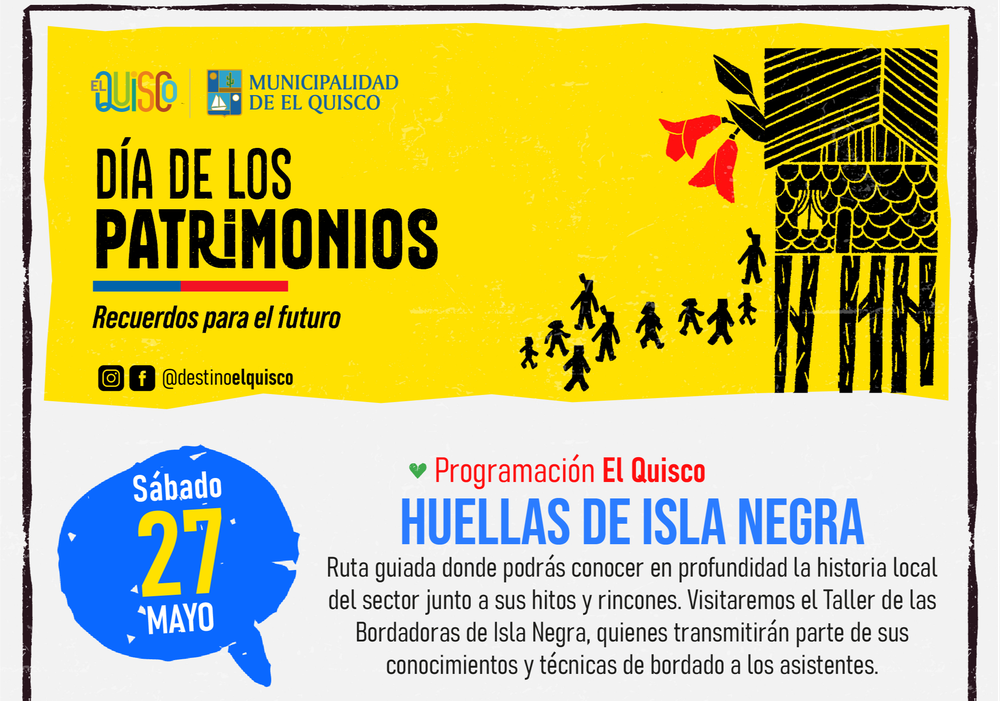 Afiche del evento "Ruta Guiada Huellas de Isla Negra"