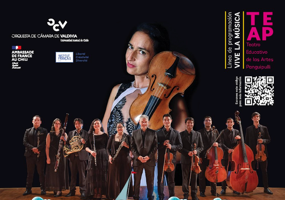 Afiche del evento "Concierto de Semana Santa de la Orquesta de Cámara de Valdivia"