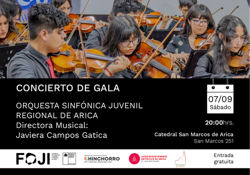 Afiche del evento "Concierto de Gala | Arica"