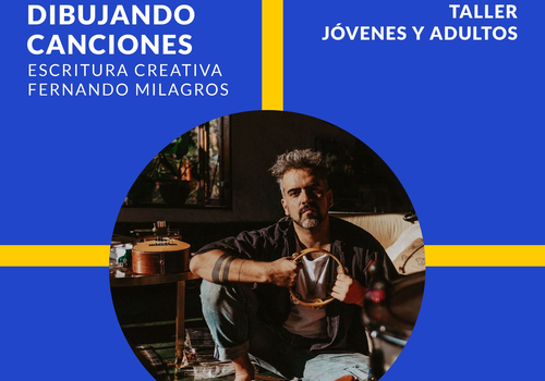 Afiche del evento "Dibujando canciones con Fernando Milagros"