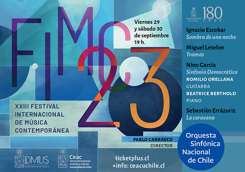 Afiche del evento "XXIII Festival Internacional de Música Contemporánea"