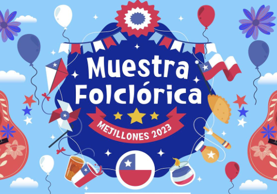 Afiche del evento "Muestra Folclórica Mejillones 2023"