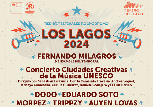 Afiche del evento "Festival Los Lagos - Red de Festivales Rockódromo 2024"