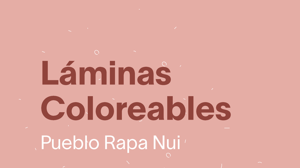 Afiche del evento "Láminas Coloreables: Pueblo Rapa Nui"