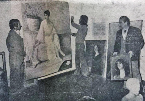 Afiche del evento "La mujer en el arte 1975"