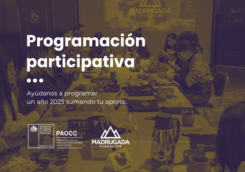 Afiche del evento "Programación Participativa Fundación Madrugada"