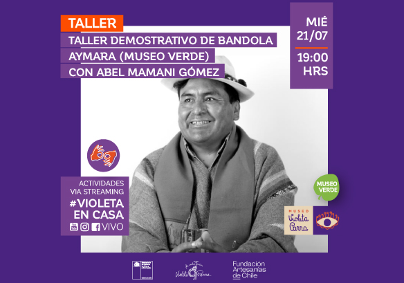 Afiche del evento "Taller Demostrativo de Bandola Aymara (Museo Verde)"