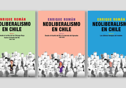 Afiche del evento "Presentación libro: "Neoliberalismo en Chile" Vólumenes I, II y III"