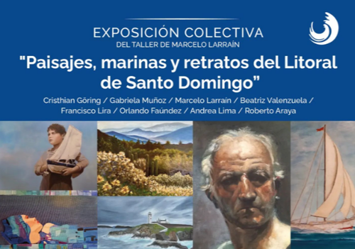 Afiche del evento "Exposición "Paisajes, marinas y retratos del Litoral de Santo Domingo""