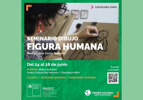 Afiche del evento "Seminario Dibujo Figura Humana"