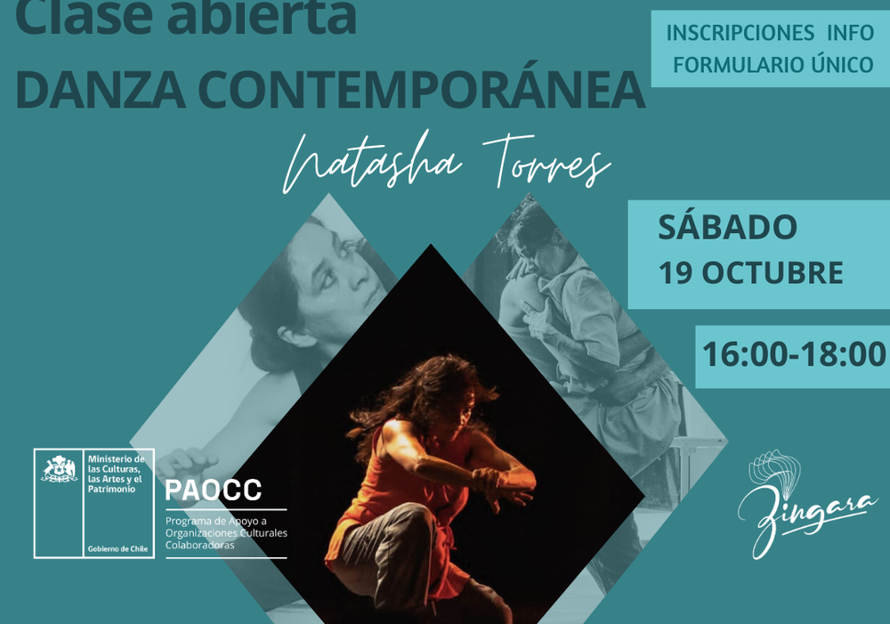 Afiche del evento "Taller de Danza Contemporánea"