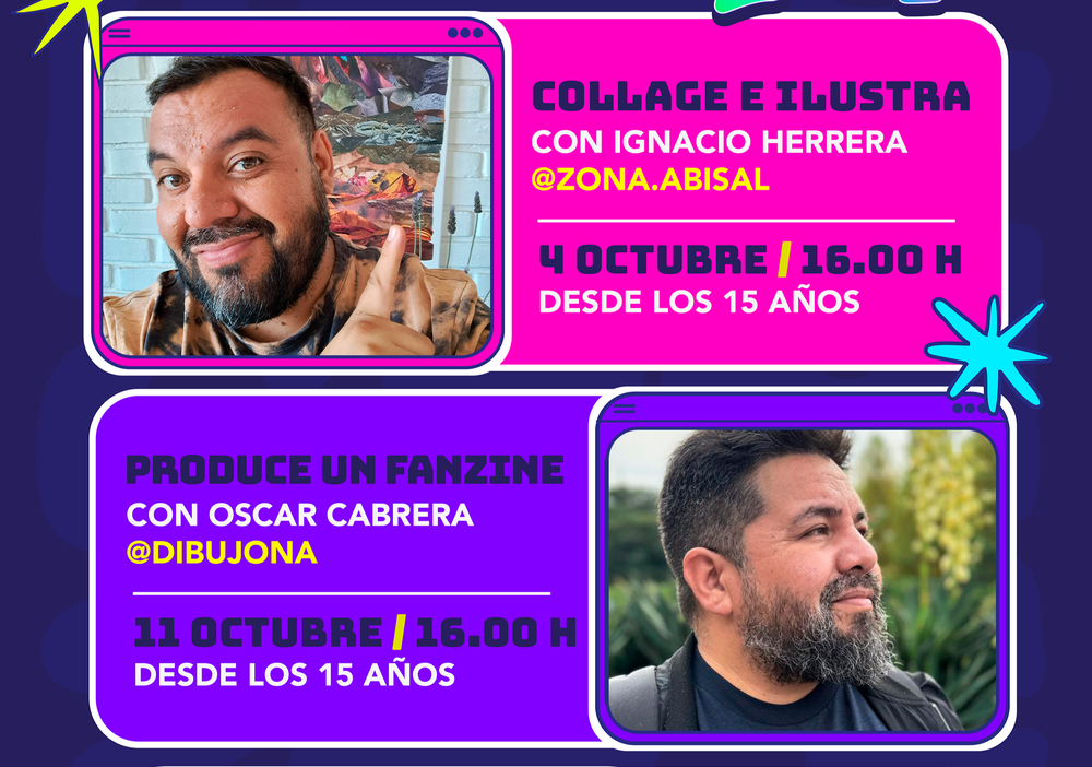 Afiche del evento "Talleres "La previa a Dibujona 2025" - BAJ Antofagasta/Dibujona"