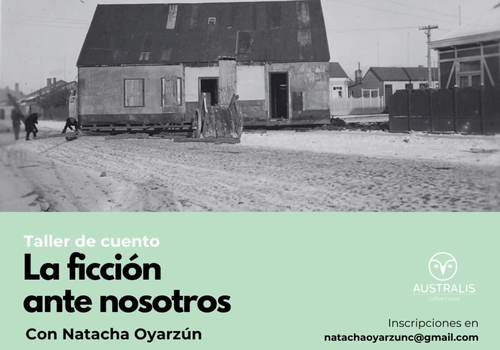 Afiche del evento "Taller de escritura de cuentos “La Ficción ante nosotros”"