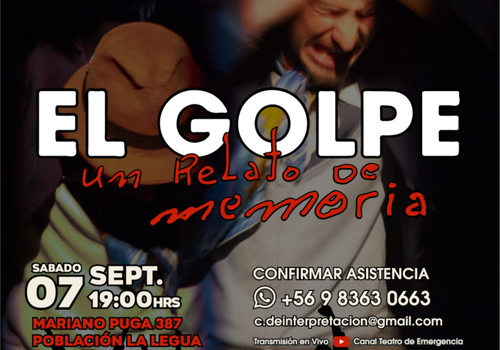 Afiche del evento "El golpe, un relato de memoria"