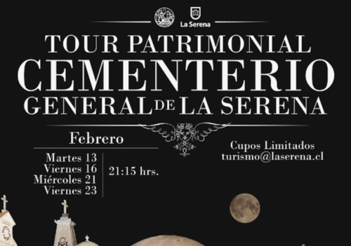 Afiche del evento "Tour Patrimonial Cementerio General de La Serena"