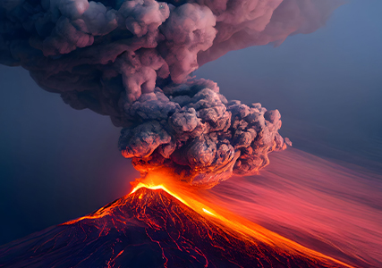 Afiche del evento "Las erupciones volcánicas más espectaculares de la historia. Conferencia inaugural del Paseo por la Ciencia"