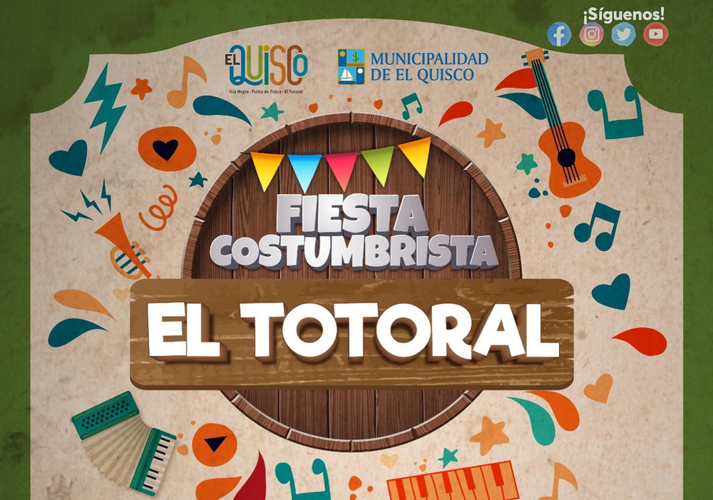Afiche del evento "Fiesta Costumbrista El Totoral 2023"