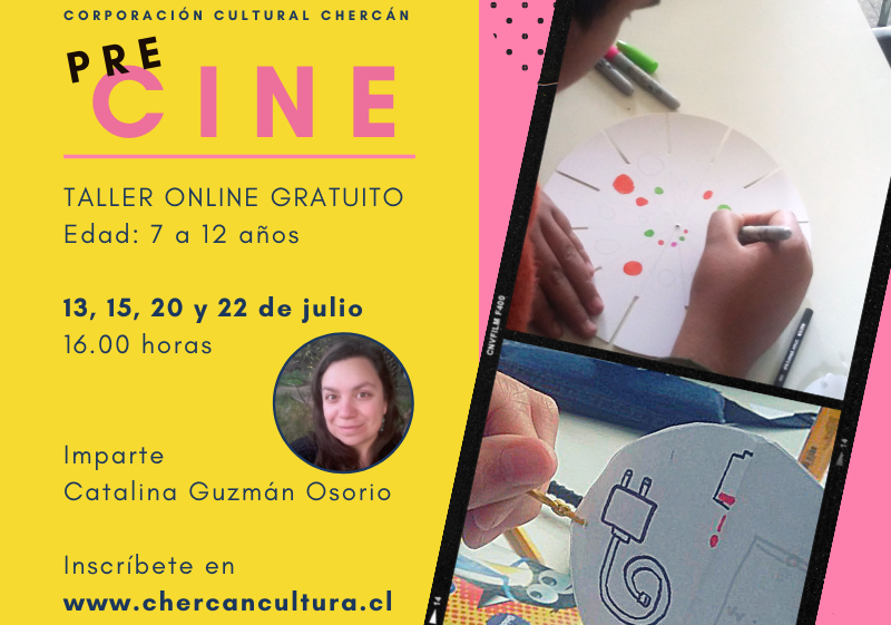 Afiche del evento "Taller PreCine - Juguetes ópticos"
