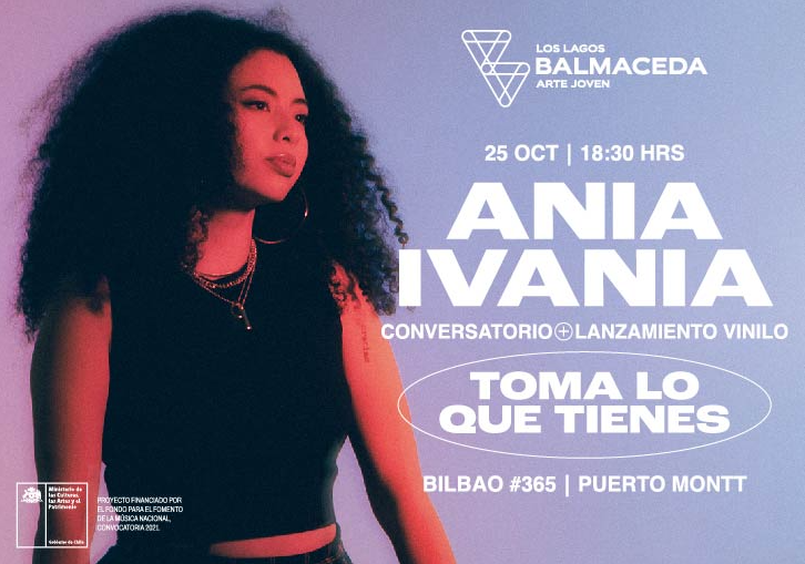 Afiche del evento "TOMA LO QUE TINES: Conversatorio + Lanzamiento de Vinilo"