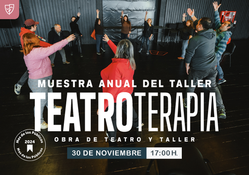 Afiche del evento "Muestra anual Taller Teatroterapia"