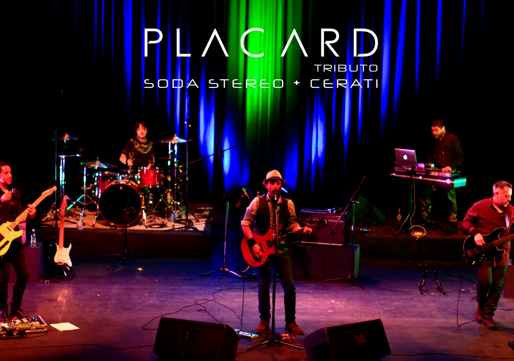 Afiche del evento "Concierto Placard: Tributo Soda Stereo & Gustavo Cerati"