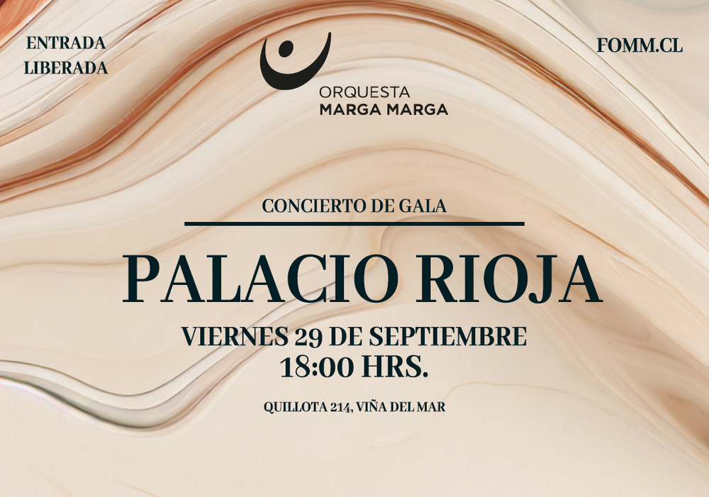Afiche del evento "Concierto Gala - Palacio Rioja"