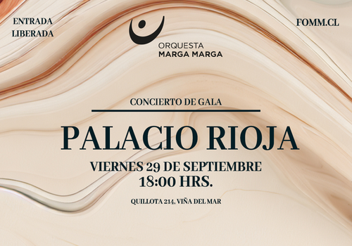 Afiche del evento "Concierto Gala - Palacio Rioja"