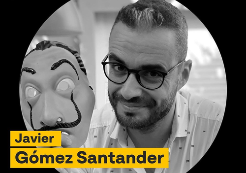 Afiche del evento "Living MICSUR con Javier Gómez Santander"