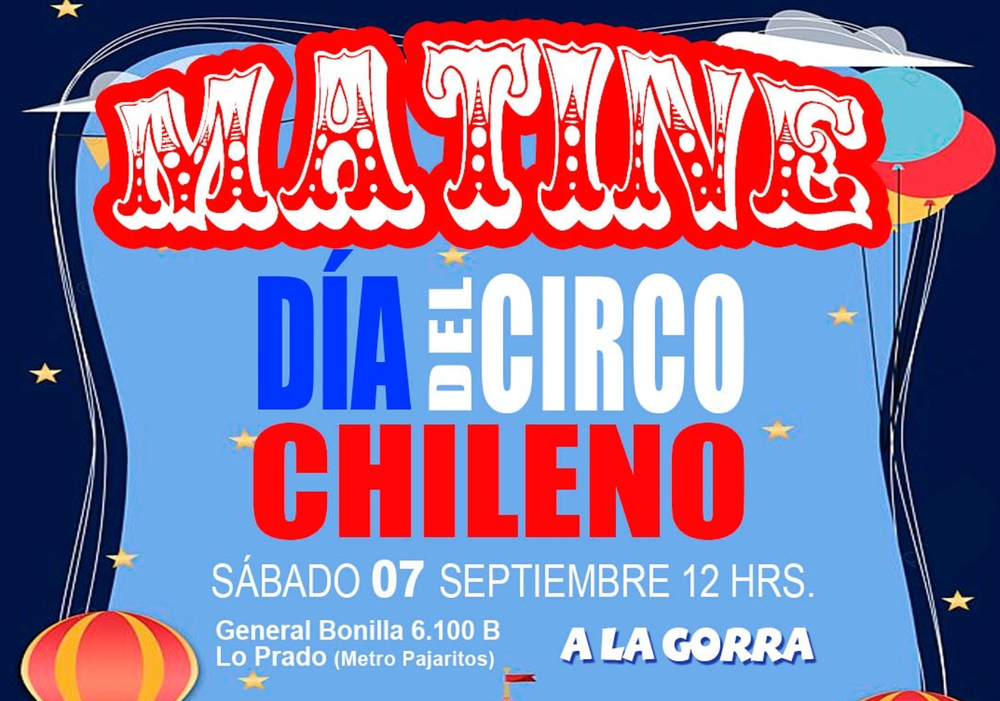 Afiche del evento "Día del Circo Chileno en El Circo del Mundo"