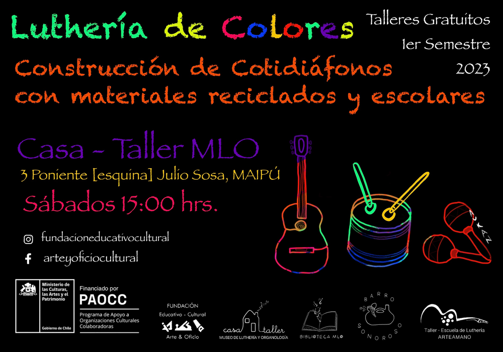 Afiche del evento "Luthería de Colores"