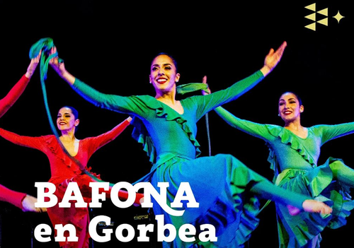 Afiche del evento "Ballet Folklórico Nacional BAFONA en Gorbea"