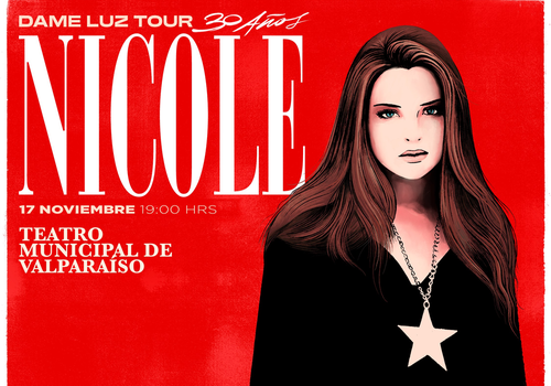 Afiche del evento "Dame Luz tour. Nicole en Valparaíso"