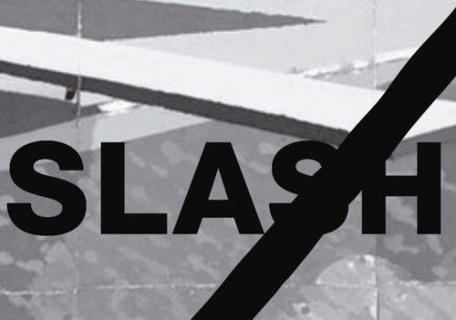 Afiche del evento "SLASH. Exposición colectiva"
