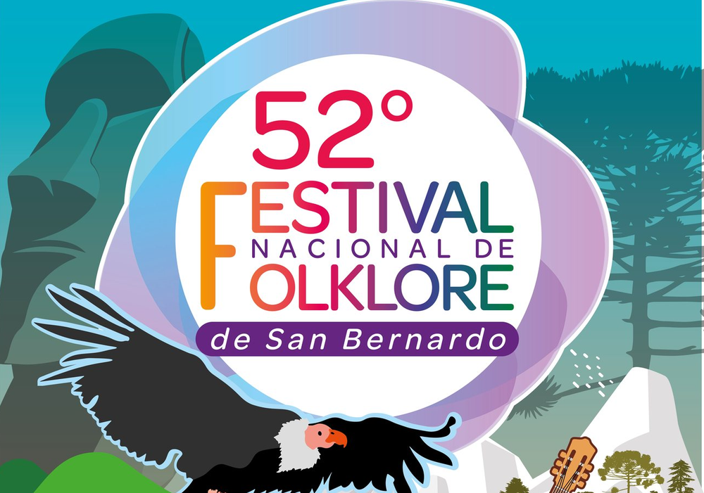Afiche del evento "52º Festival Nacional de Folklore San Bernardo 2023"