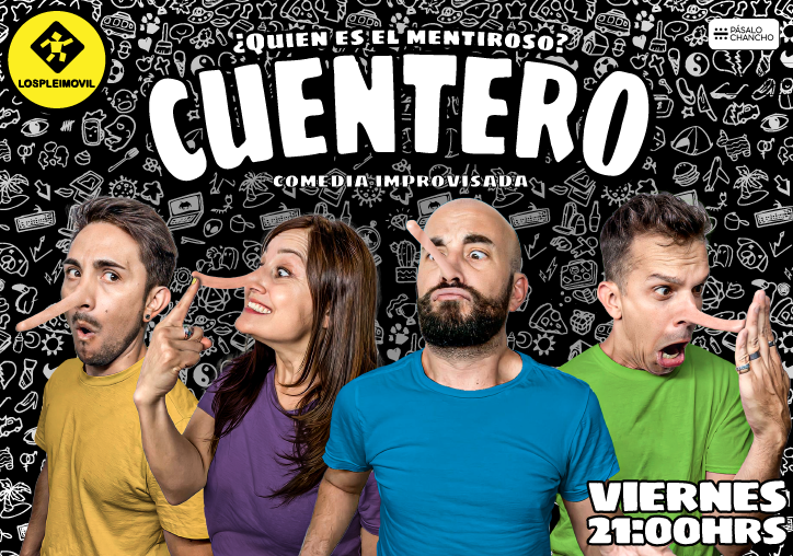 Afiche del evento "CUENTERO/ Impro Humor Lospleimovil"